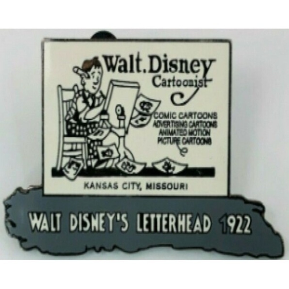 Disney Pin WDW 100 Years of Magic Countdown #1 1922 Walt's Letterhead LE 5120